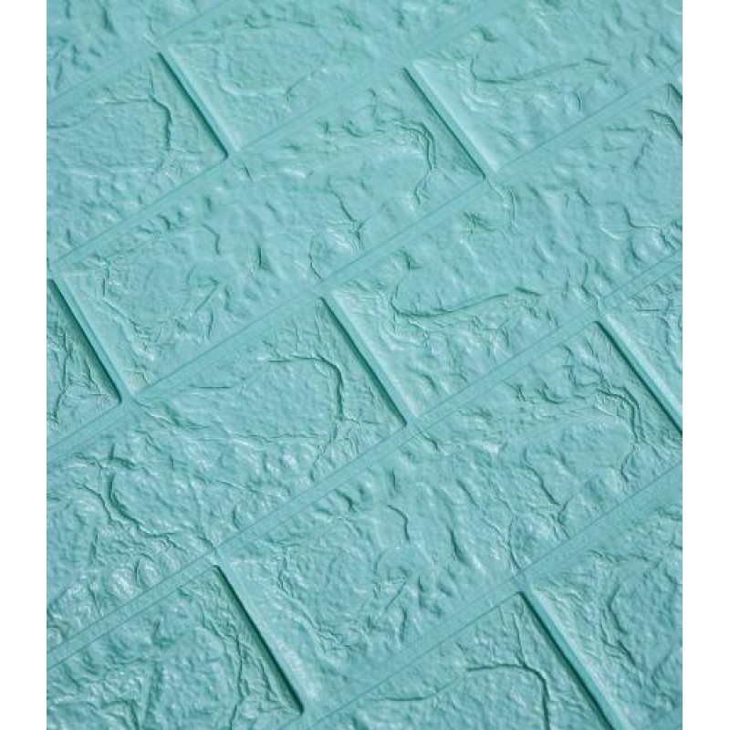 Самоклеюча декоративна 3D панель під цеглу блакитне озеро Loft Expert 700x770x5 мм