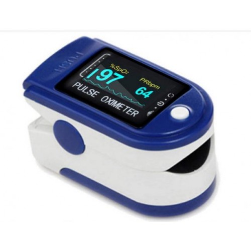 Пульсоксиметр Fingertip Pulse Oximeter 1 шт Синій (0224)