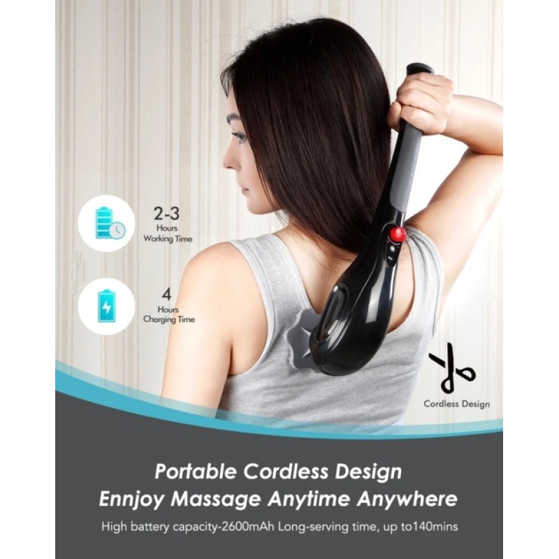 Масажер ручний для тіла No Brand B-6 5 насадок Чорний (1797877216)