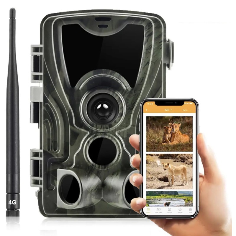 Фотопастка 4G камера для полювання з передачею 4K відео у смартфон Suntek HC-801Pro 30мп фото (100829)