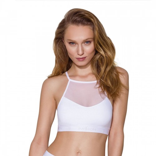 Спортивний топ з прозорою вставкою Passion PS006 TOP white, size L в інтернет супермаркеті PbayMarket!