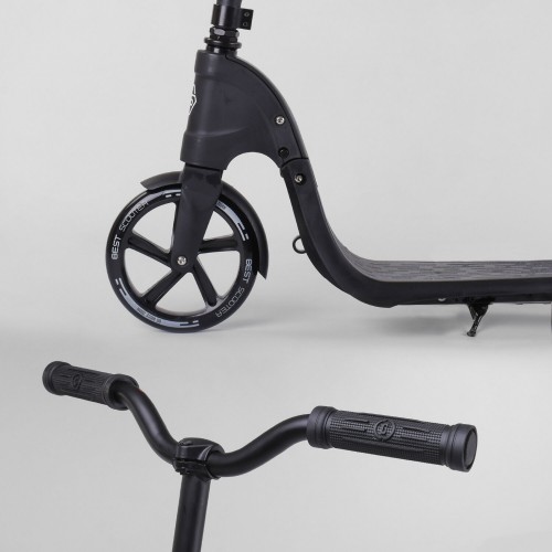 Самокат двоколісний Best Scooter з PU колесами, широким велосипедним кермом, новим затискачем керма Black (98440) Самокат двоколісний Best Scooter з PU колесами, широким велосипедним кермом, новим затискачем керма Black (98440)