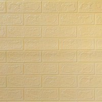 Самоклеюча 3D панель Sticker Wall під бежеву цеглу в рулоні 20000x700x3мм (R009-3-20)