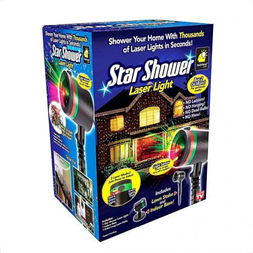 Різдвяний лазерний проектор As-seen-on-tv вуличний для світлових ефектів LASER LIGHT Різдвяний лазерний проектор As-seen-on-tv вуличний для світлових ефектів LASER LIGHT