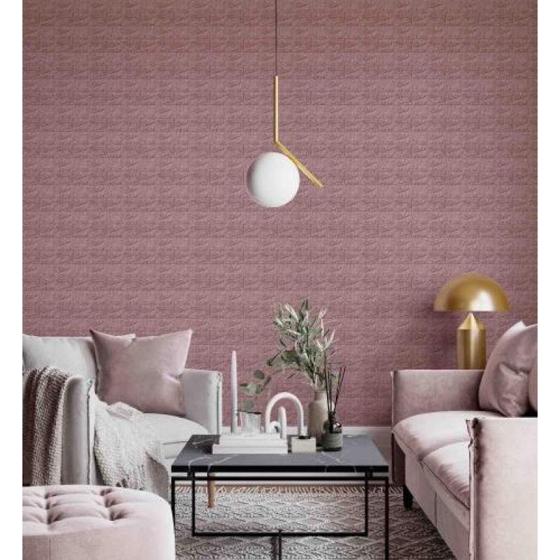 Самоклейка декоративна 3D панель у рулоні Loft Expert 2215-4 Під пурпурову цеглу 700x3080x4 мм