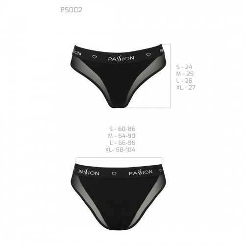 Трусики з прозорою вставкою Passion PS002 PANTIES black, size XL в інтернет супермаркеті PbayMarket!