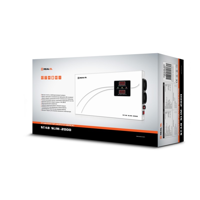 Cтабілізатор Real-el STAB SLIM-2000 White