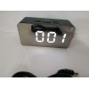 Годинники дзеркальні електронні настільні UKC DS-3658L - USB кабель + батареї (Чорний корпус - біле підсвічування)