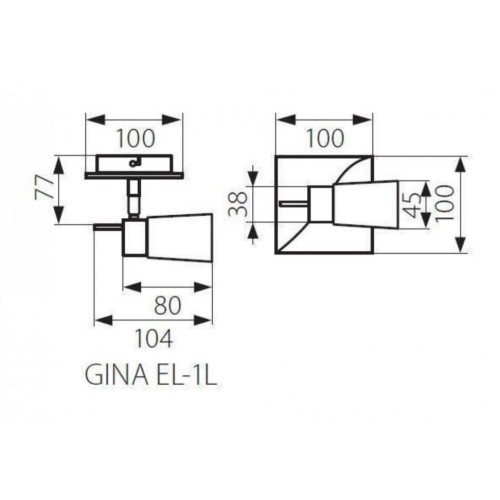 Бра Kanlux Gina 10x7.7 см Хром (Kan7110)