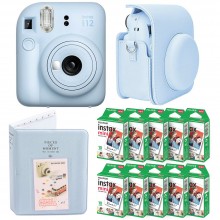 Подарунковий набір камера Fujifilm Instax Mini 12/Фотопапір 100 шт/Чохол/Фотоальбом на 64 фото Блакитний