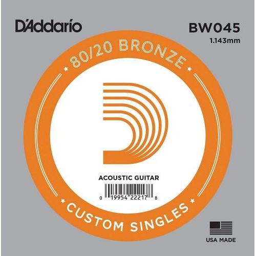 Струна D'Addario BW045 80/20 Bronze .045 Струна D'Addario BW045 80/20 Bronze .045