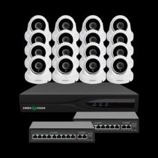 Комплект відеоспостереження на 16 камер GreenVision GV-IP-K-W83/16 5MP