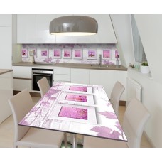 Наклейка 3Д вінілова на стіл Zatarga «Мрії про Прованс» 600х1200 мм для будинків, квартир, столів, кав'ярень.