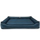 Лежак ліжко для собак всіх порід EGO Bosyak Рогожка XL 105x80 Синій (спальне місце для великих собак)