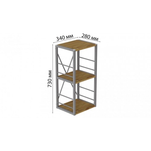 Етажерка Ferrum-decor Конект 73x34x28 см Дуб Артізан (XK00267) в інтернет супермаркеті PbayMarket!