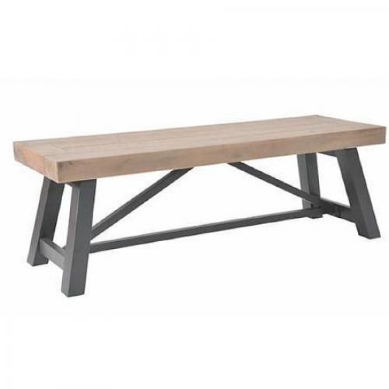 Обідня лава в стилі Loft NS-1085 480x1200x350 мм Черный