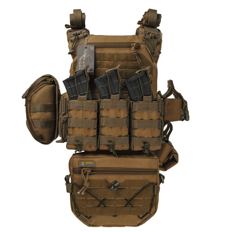 Плитоноска тактична зі швидким скиданням з підсумками No Brand Warmor Gen.3 Pro Max One Size Койот (2396567748)