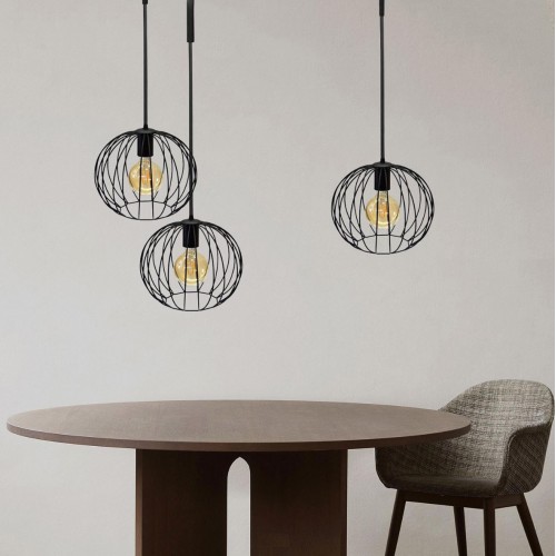 Люстра підвісна в стилі лофт на три плафони MSK Electric Globe NL 12722-3