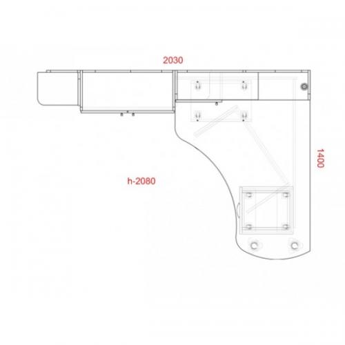 Комп'ютерний стіл кутовий Тиса СК-11 Дуб молочний-Венге магія Комп'ютерний стіл кутовий Тиса СК-11 Дуб молочний-Венге магія