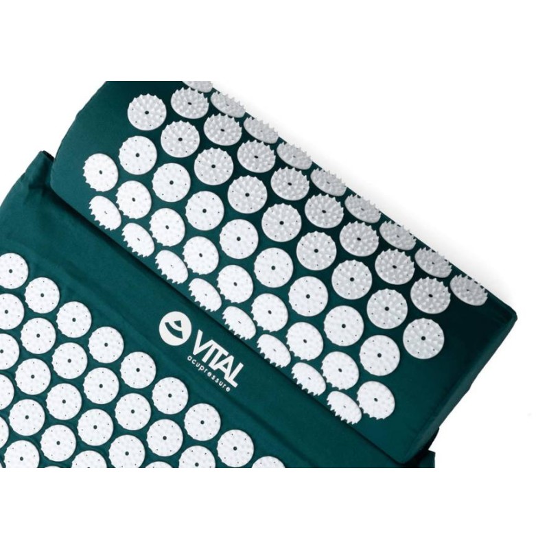 Набір для акупресури Vital — килимок та подушка для шиї Bodhi петроль