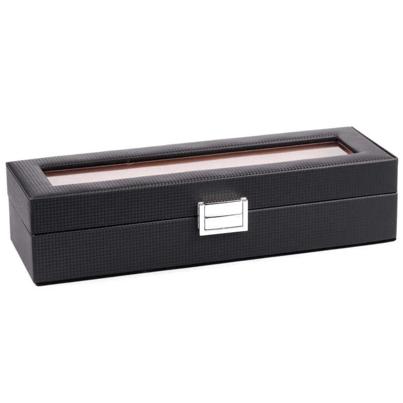 Скринька для зберігання годинників Craft 6PU.CRB.BL.BR чорний