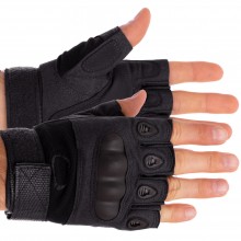 Тактичні рукавички з відкритими пальцями і посилив. протектор OAKLEY BC-4624 (р-р XL) Чорний (PT0180)