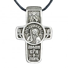 Хрест натільний срібний Silvering Михайло Архангел Михайло 3х1,8х0,2 см (19554)
