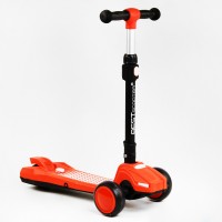 Самокат триколісний складане кермо світло звук дим Best Scooter MAXI 60 кг Orange (111439)