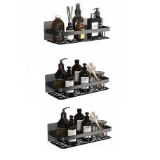 Набір полиць для ванної Boer 30,5х13х5,5 см Чорний 3 шт (H051342-3)