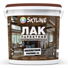 Лак для підлоги Skyline Паркетний Акрил-поліуретановий Напівматовий Прозорий 5 л