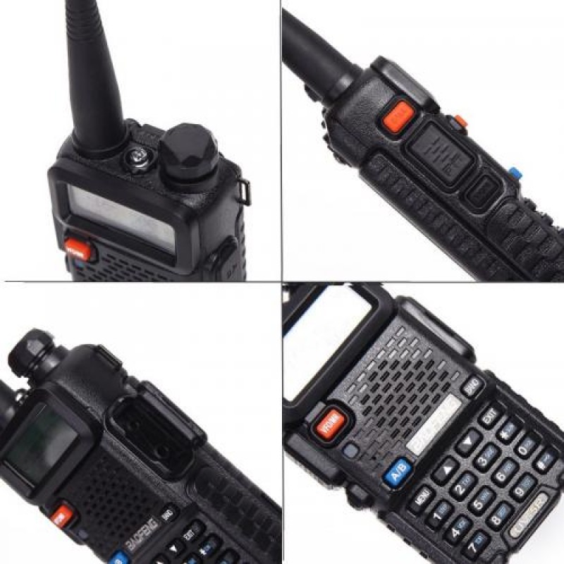 Рація Baofeng UV-5R Black + Гарнітура Baofeng з кнопкою РТТ