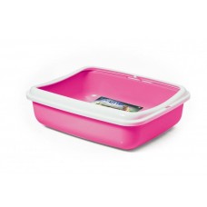 Лоток для домашніх тварин великий Georplast 50х40х14,5 см Рожевий 10546