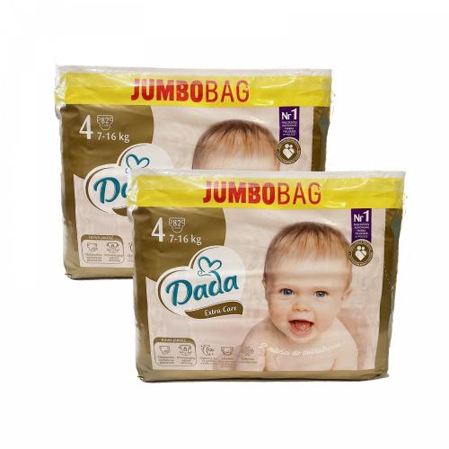 Дитячі одноразові підгузки Dada Extra Care Jumbo Bag Розмір 4 Maxi (7-16 кг) 164 шт в інтернет супермаркеті PbayMarket!