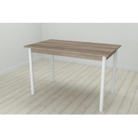 Стіл кухонний Ferrum-decor Беніта 75x120x80 Білий ДСП Сонома Трюфель 16мм (BEN0040) Стіл кухонний Ferrum-decor Беніта 75x120x80 Білий ДСП Сонома Трюфель 16мм (BEN0040)