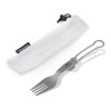Вилка титанова складна з мішечком Naturehike NH19C001-J 16.7x2.7 см Сірий (2321264681)