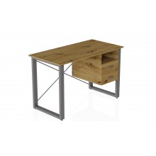 Письмовий стіл із ящиками Ferrum-decor Оскар 750x1400x700 метал Сірий ДСП Дуб Артізан 16 мм (OSK0083)