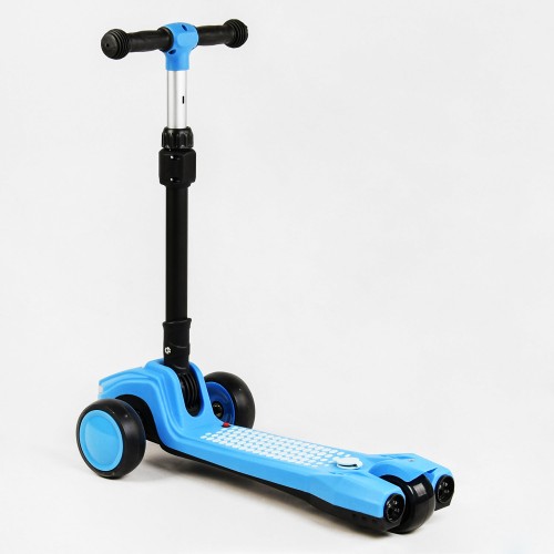 Самокат триколісний складане кермо світло звук дим Best Scooter MAXI 60 кг Blue (111437) Самокат триколісний складане кермо світло звук дим Best Scooter MAXI 60 кг Blue (111437)