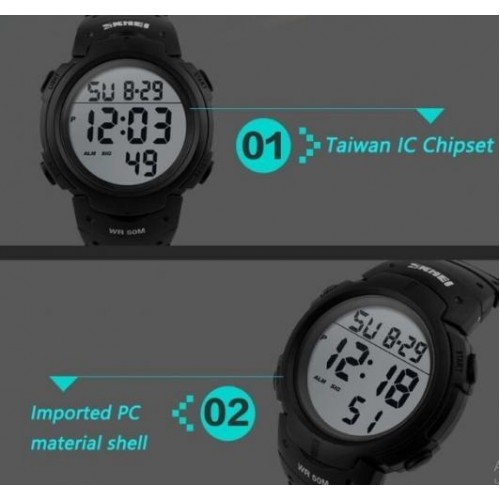 Чоловічий годинник Skmei 1068 Sport Style Чорний Чоловічий годинник Skmei 1068 Sport Style Чорний