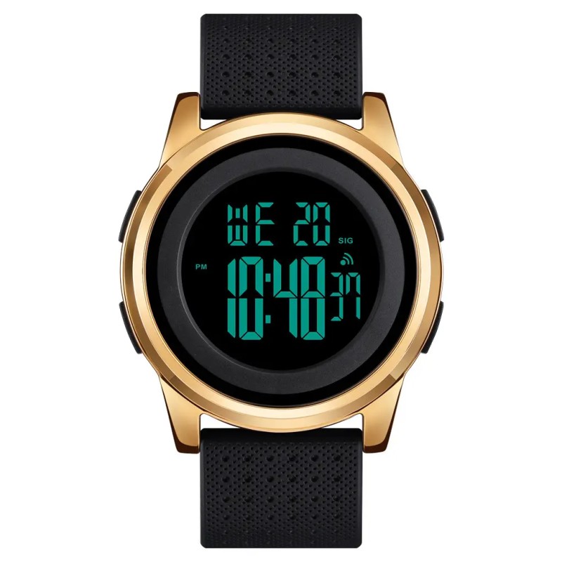 Чоловічий спортивний наручний годинник Skmei 1502 Золотистий