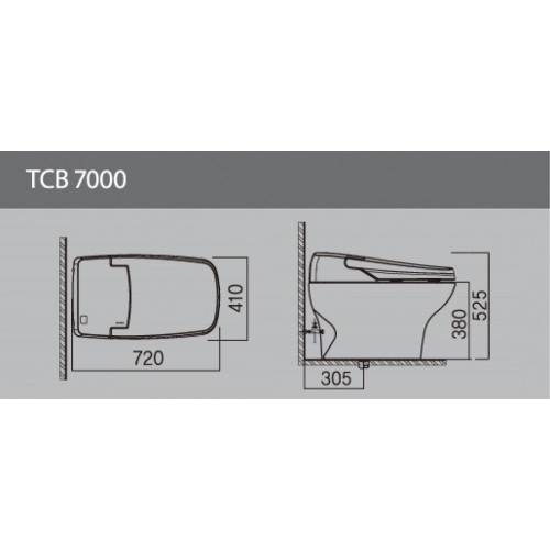 Електронний унітаз VOVO TANKLESS TCB 7000 Білий Електронний унітаз VOVO TANKLESS TCB 7000 Білий