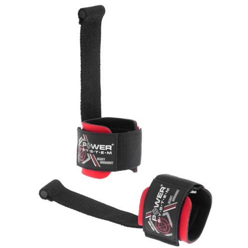 Ремені для підтягування Power System Power Pin PS-3350 Black/Red Ремені для підтягування Power System Power Pin PS-3350 Black/Red