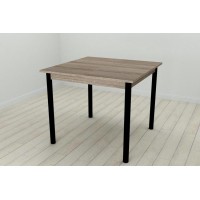 Стіл кухонний Ferrum-decor Агата 75x90x90 Чорний ДСП Сонома Трюфель 16мм (AGA0005) Стіл кухонний Ferrum-decor Агата 75x90x90 Чорний ДСП Сонома Трюфель 16мм (AGA0005)