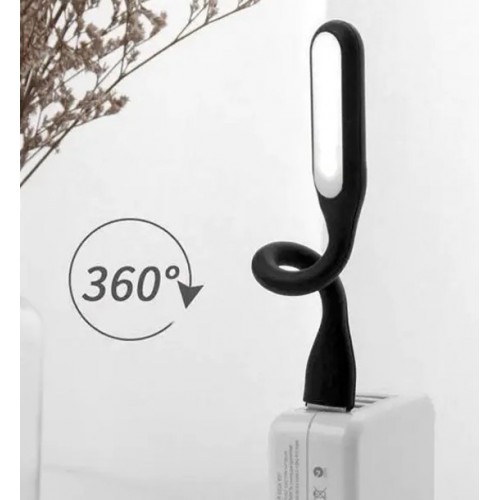 Портативний USB світильник для ноутбука та Power Bank No Brand 169х18х9 мм Чорний (2104618513)