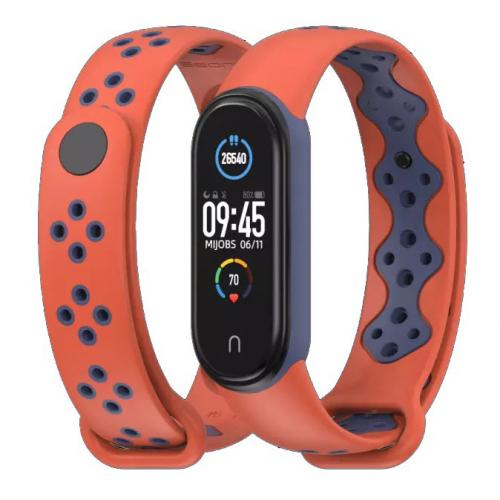 Ремінець MiJobs Sport Style для Xiaomi Mi Band 5/6 Orange Blue Ремінець MiJobs Sport Style для Xiaomi Mi Band 5/6 Orange Blue