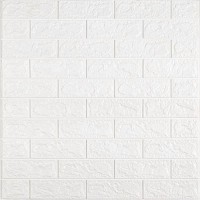 3D панель самоклеюча цегла Біла 700х770х5мм (001-5) Sticker Wall SW-00000029