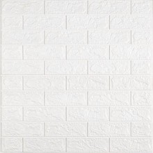 3D панель самоклеюча цегла Біла 700х770х5мм (001-5) Sticker Wall SW-00000029