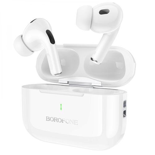 Бездротові Bluetooth навушники Borofone BW59 TWS Bluetooth 5.3 Hi-Fi 300mAh White