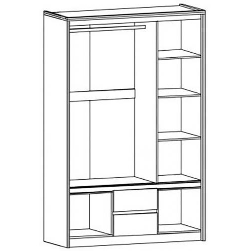 Шкаф Мебель сервис 3Д2Ш Доминика Артисан + Шампань Шкаф Мебель сервис 3Д2Ш Доминика Артисан + Шампань