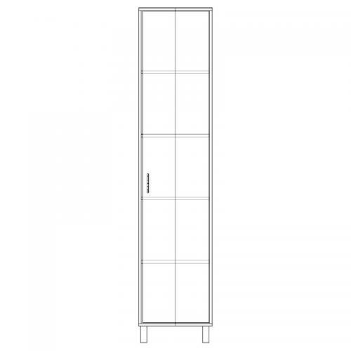 Шафа-Пенал Тиса Мебель ШС-403 Дуб сонома 205x35x45 см
