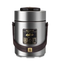 Термос для їжі з двома контейнерами із нержавіючої сталі YIWU King Boss 1500 мл Сріблястий (HP156SL)